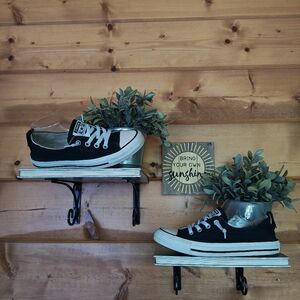 Converse All Star Shoreline Slip On Sneakers Black White Canvas 537081F Size‎ 7